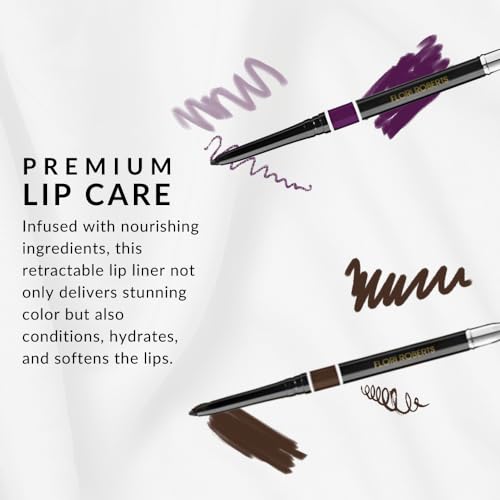Flori Roberts Luxury Lip Pencil, Retractable Lip Liner and Filler, Vibrant Lip Makeup for Women of Color or Deeper Skin Tones