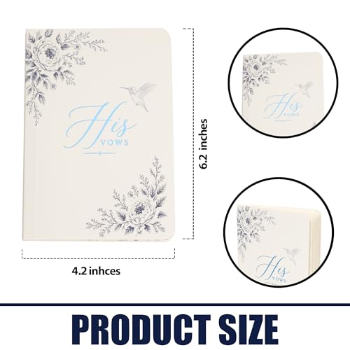 NELXI Vow Books for Bride & Groom Set of 2 4x6 Inches Black & White with Keepsake Cards – Personalized Wedding Promise Journals, His and Hers 2026