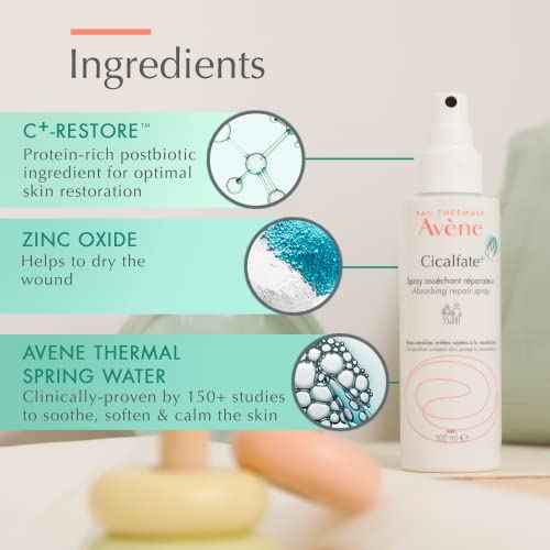 Av?ne Cicalfate+ Absorbing Soothing Spray to dry and restore irritated, sensitive skin, helps restore skin barrier, safe for infants, children and adults