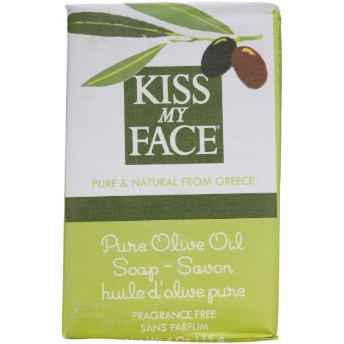 Kiss My Face Moisturizing Bar Soap for All Skin Types - Pure Olive Oil, 4 oz. (Packaging May Vary)