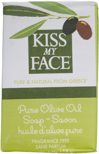 Kiss My Face Naked Pure Bar Soap, Olive Oil, 3 Count, 6 Bars Total