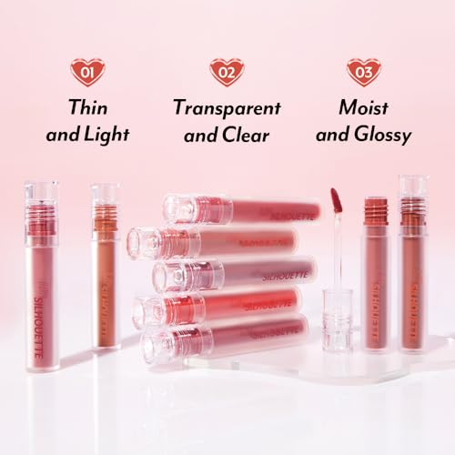 I'M MEME Lip Silhouette Gloss Tint - 05 Minimal Pink | Best Tinted Lip Gloss, Highly Pigmented, Long Lasting, Hydrating & Moisturizing, Light-weight, Glossy Finish, Buildable, 4mL
