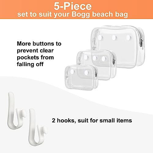 Everfunny Clear Bogg Beach Tote Bag with 2 Insert Hooks