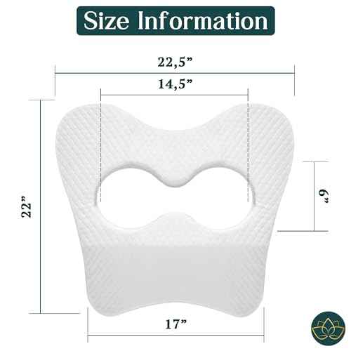 EASY SPA Massage Table Breast Pillow, Massage Table Pillow, Wedge Cushion,Bust Sizes(AA-C), Prone Pillow for After Breast Surgery