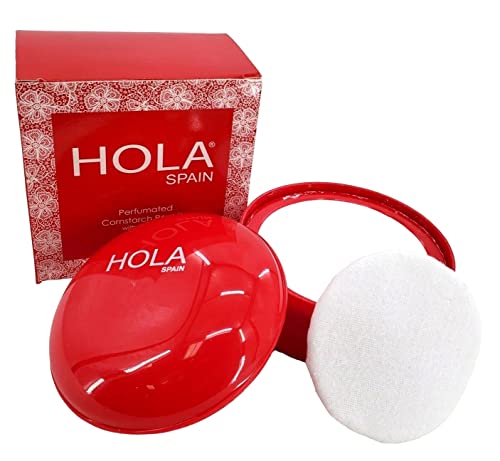 Hola Spain Skin Petal Body Talc Dusting Powder with Puff 4oz
