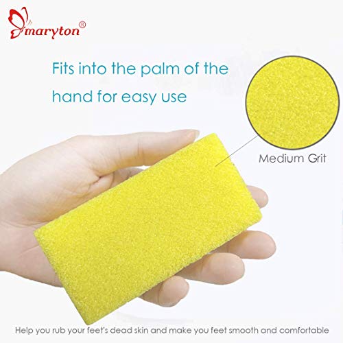 Maryton Foot Pumice Sponge for Pedicure & Callus Removal - 4 Pack