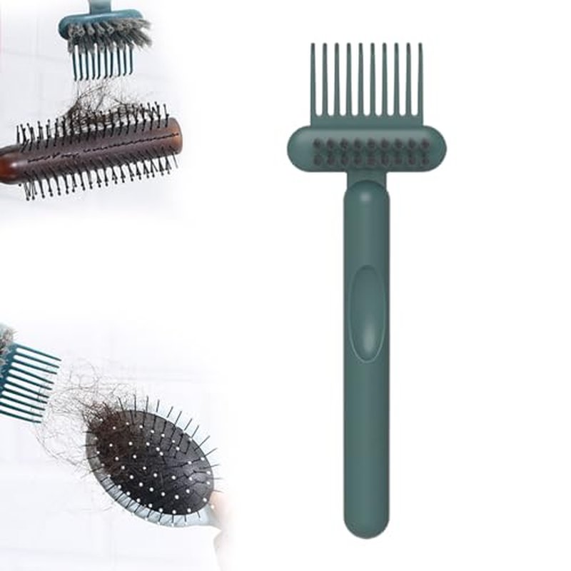 2-in-1 Hair Brush Cleaning Tool with Comb Pick & Bristles