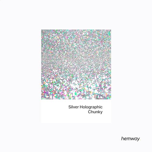 Hemway Biodegradable Glitter 100g Silver Holographic Eco-Friendly