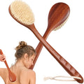 Focused on The Bathing Experience with Dry Brushing Body Brush, Long Wooden Handle with Back Scrubber,Shower Brush for exfoliator Skin and Remove Dead Skin Cells,for Advanced Users Dry Body Brush
