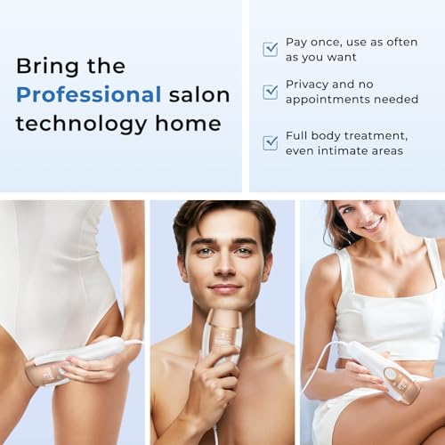 IPL Laser Hair Removal Device for Women with Ice-Cooling System, 21J, Painless Hair Reduction
