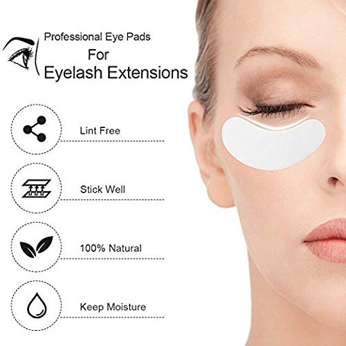 Ocim 100 Pairs Under Eye Gel Pads Hydrogel Eye Patches for Eyelash Extension -100% Natural Lint Free DIY Lashes Extension Supplies(Pink)