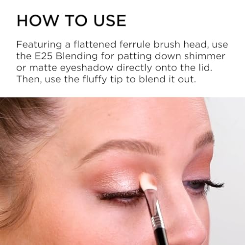 Sigma Beauty Professional E25 Eyeshadow Blending Brush ? Professional Eyeshadow Brush for Seamless Eyeshadow Blending, Softens Dramatic Edges & Harsh Lines for a Well Blended Effect (1 Brush)