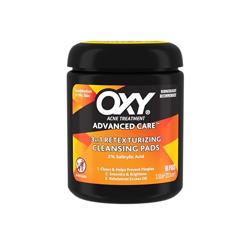 Oxy Maximum Action Pads 90 Count & Stridex Medicated Acne Pads Maximum 55 Count Bundle