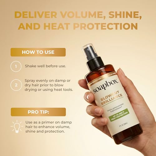 Soapbox Blowout Brilliance Heat Protectant Spray 8oz