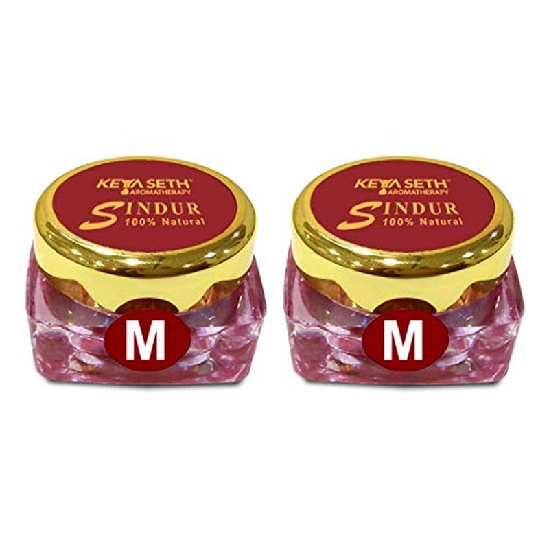 Keya Seth 100% Natural Sindoor Dust Maroon - 3g Pack of 2