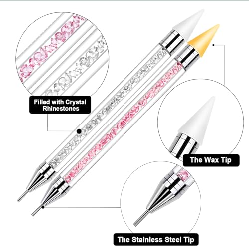 Rhinestone Picker Tool for Nail Art - Dotting Pen with Replacement Tips