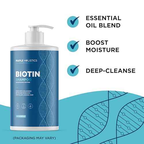 Rosemary and Biotin Shampoo for Thinning Hair - Vegan Volumizing Shampoo for Fine Hair with B Vitamins Argan Oil & Tea Tree Essential Oil - Paraben Silicone and Sulfate Free Vegan Formula (25 Fl Oz)