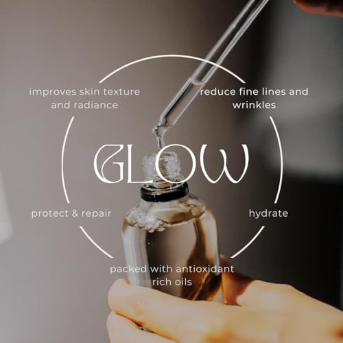 Glow [Repairing Facial Serum] - Antioxidant-rich - Retinol alternative - Reduce signs of aging - Support collagen production - Fade dark spots - Increasing elasticity, firmness, and radiance.