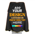 Custom Photo Barber Cape with Logo & Text - Polyester Hair Salon Apron