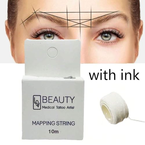 Pre-Inked Brow Mapping String for Symmetrical Eyebrow Design (10m)