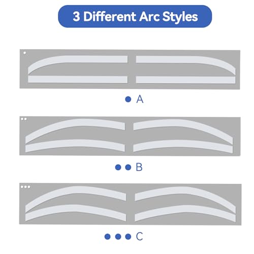 6 Pairs Eyebrow Tattoo Stickers, Microblading Stencil Template Guide