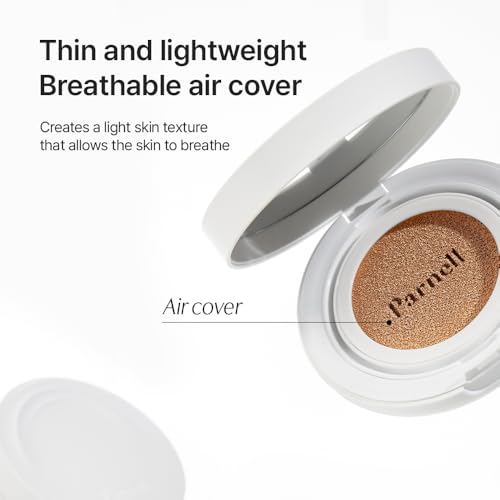 Parnell Cicamanu Serum Cushion - Moisturizing Foundation for Soothing, Coverage, Glass Skin and Lightweight for Sensitive and Dry Skin Pearl Skin (0.52 Fl Oz) (#21 Fair Ivory)