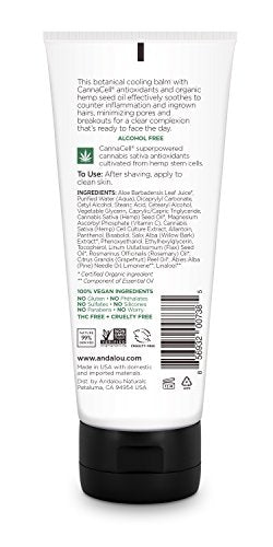 Andalou Naturals CannaCell MEN Cooling Post Shave, 3.1 Ounces