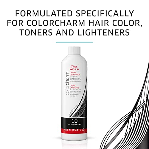 Wella ColorCharm Demi Permanent Hair Color 8N Light Neutral Blonde + 10 Vol Developer