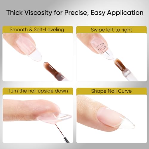 SASSYTIP Clear Builder Nail Gel - HEMA & TPO Free Apex Extension Gel (15ml)
