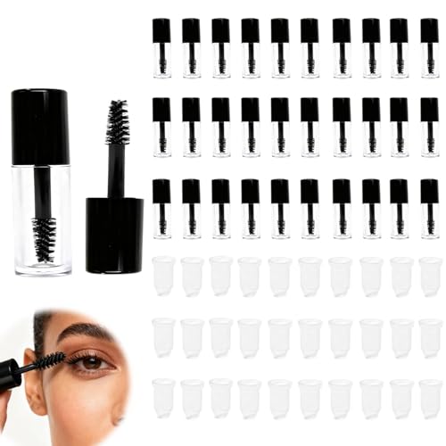 30Pcs Empty Mascara Tubes with Wand Brush & Plugs