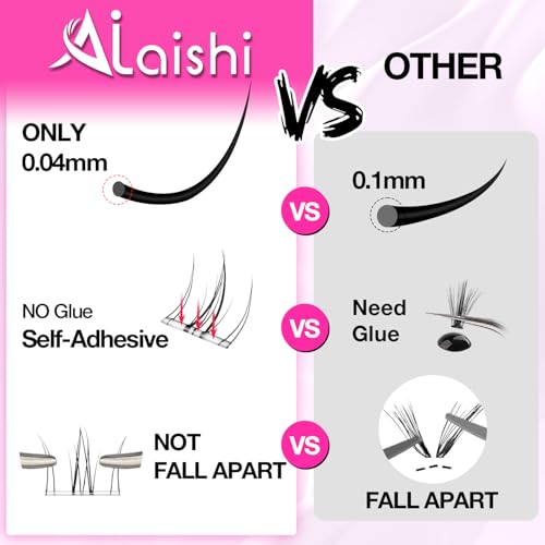 Self-Adhesive Bottom Lash Clusters, 128pcs DIY Eyelashes