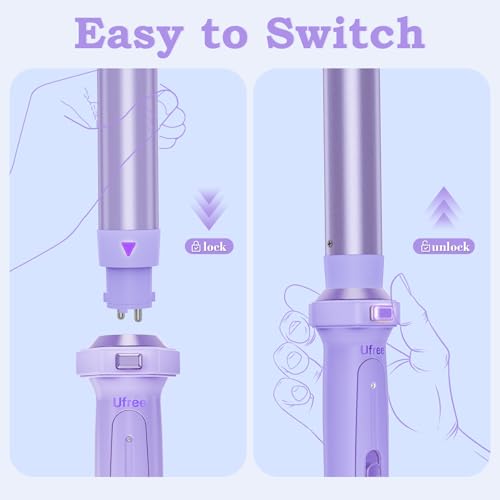 Ufree 5-in-1 Curling Iron Set with Interchangeable Barrels