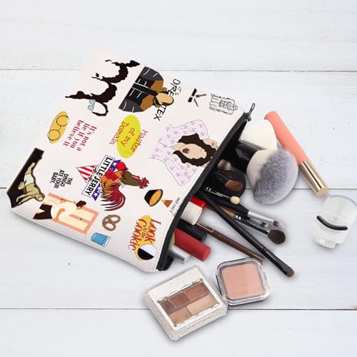 G2TUP Jerry 90's Tv Show Make Up Bag Kramer George Urban Chicken Funny Rooster Gift Elaine Marie Fan Merch (Chicken MG)