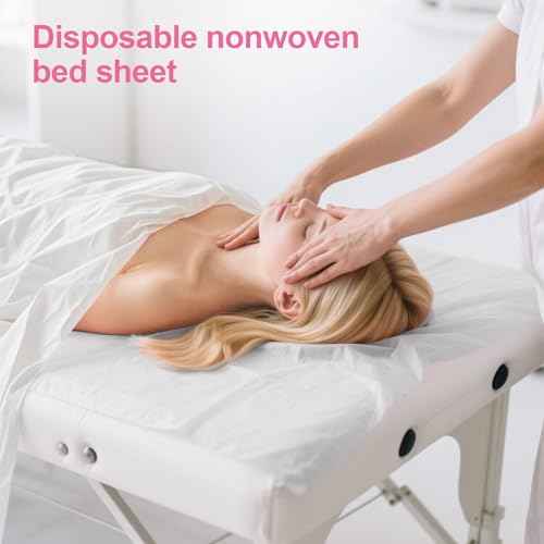 200 Piece Disposable Massage Table Sheets 31" x 71" - Non-Woven Fabric Bed Covers for Spa, Massage, Beauty & Tattoos - Breathable, Hygienic (White)