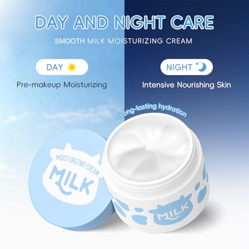 9PCS Milk Skin Care Sets for Women, Kids Skin Care Set for Girls Ages 8-12, Girls Skin Care for Kids Age 8-12, Cleanser,Serum,Cream,Eye Cream,Toner,Masks,Hairband,Brush, Gifts for Teenage girls