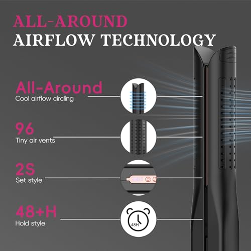 SKIMI Airflow Styler 2.0 Titanium Flat Iron & Curling Wand