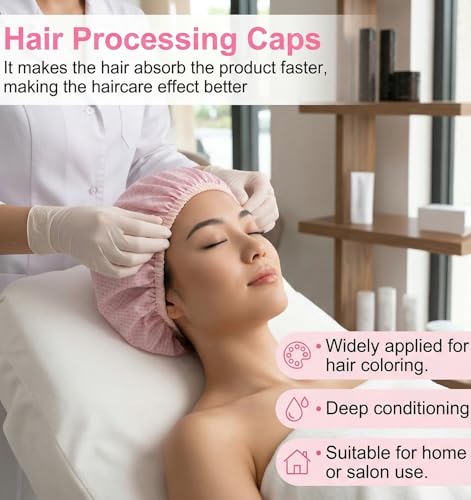 Deep Conditioning Hair Cap Set - 2 Waterproof Shower Caps