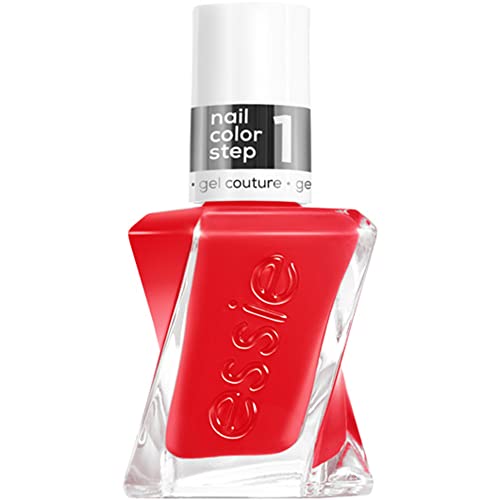 Essie Gel Couture Long-Lasting Nail Polish, 8-Free Vegan, Vibrant Red, Electric Geometric, 0.46 fl oz