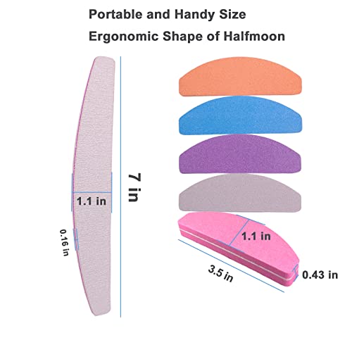 Nail File and Buffer Set - 10 Pcs Double Sided Emery Boards & Buffing Blocks for Natural & Acrylic Nails