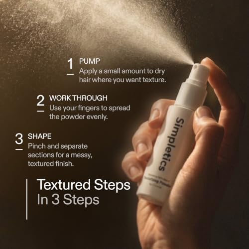 Simpletics Texturizing Powder 4g (1.82 oz) - All Natural, 4-Ingredient Nourishing Formula with Rice Starch
