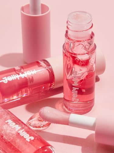 SHEGLAM Jelly Wow Hydrating Lip Oil Berry - Non-Sticky Lip Gloss & Plumper