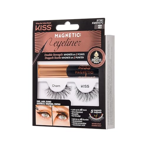 KISS Charm Magnetic False Eyelashes 12mm with Eyeliner