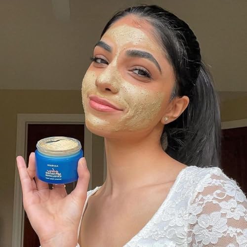 AAVRANI Glow Activating Exfoliator ? Stain-Free Turmeric Face Mask with Aloe, JoJoba, Shea, Lavender and Neem ? Exfoliating Clay Mask for Acne, Dark Spots, and Deep Pore Cleansing, 1.7 Fl Oz (New)
