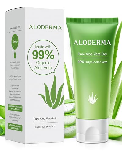 Aloderma Pure Aloe Vera Gel 4oz - Organic, Hydrating Skincare