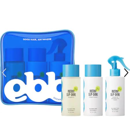 Ebb Ocean Club Mini Travel Hair Set - Shampoo, Conditioner & Detangler