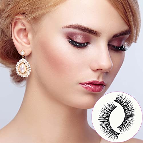 Rhinestone False Eyelashes - 20pc Diamond Faux Mink Lashes