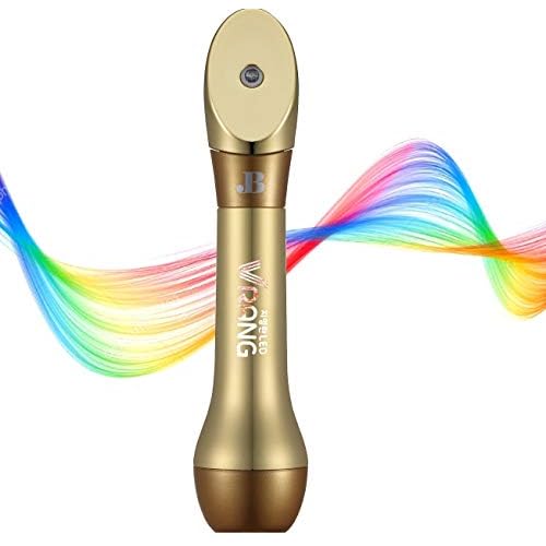 LED-VRANG Korean Skin Care Facial Massager Lifting Wrinkle Care LED Light Therapy Vibration Auto Sensor ON/Off (Gold)
