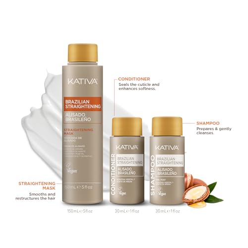 KATIVA Brazilian Keratin Treatment Kit - At Home Hair Straightening