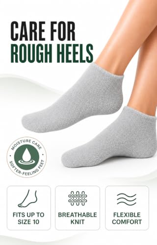 Moisturizing Gel Socks for Dry Cracked Feet - Size 10
