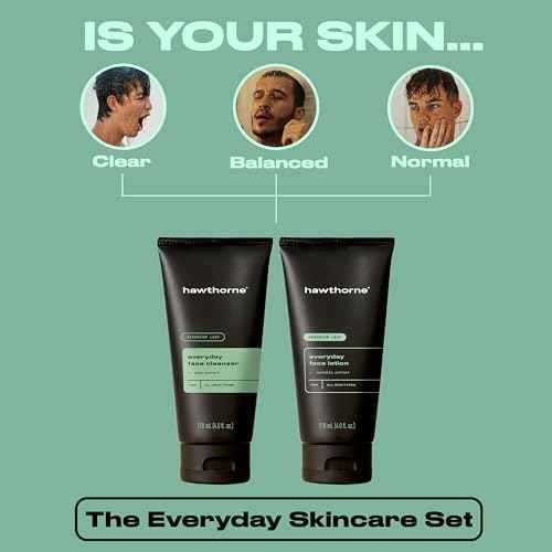Hawthorne Everyday Men¡¯s Skin Care Kit. Men¡¯s Facial Care Kit with Face Wash Cleanser and Face Moisturizer Daily Face Routine For Men. Natural, Non-Toxic, Paraben Free, Phthalate Free. 4 Fl. Oz. Each.